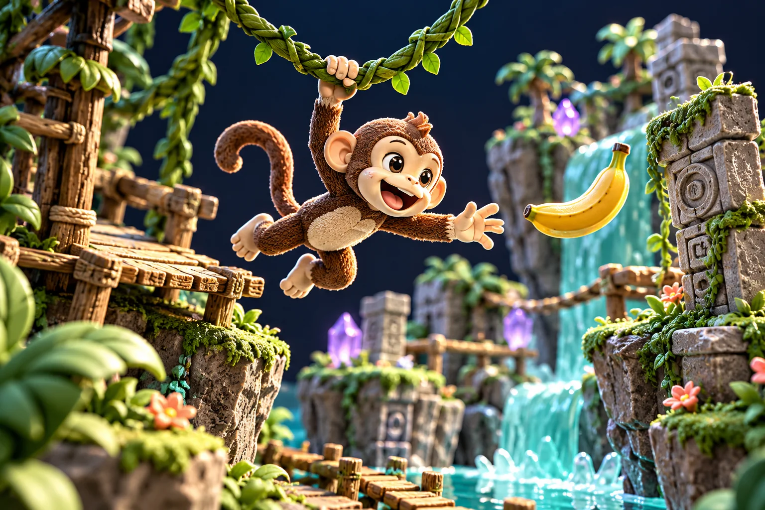 Swing Monkey: momentum and release timing