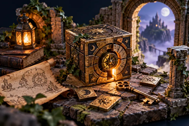 Conceptual miniature illustration for Escape Games : Puzzles and Mystery Await.