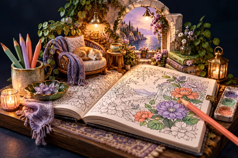 Conceptual miniature illustration for Coloring Games for Adults: A Relaxing and Creative Escape.