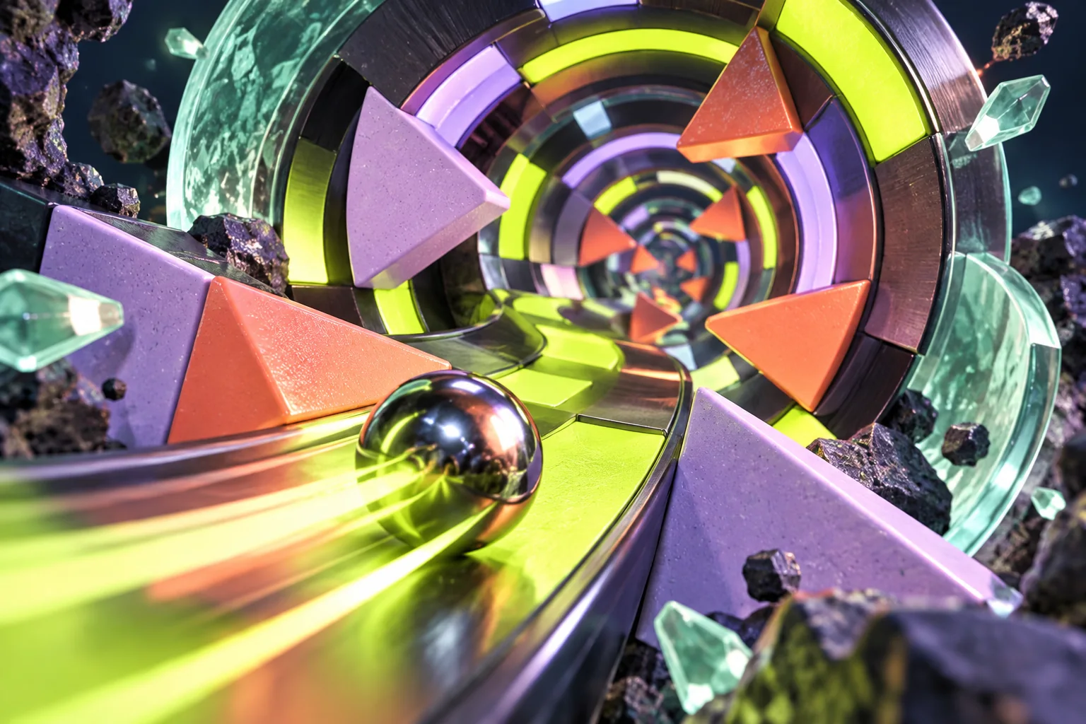 Tunnel Rush: obstacle-reading practice