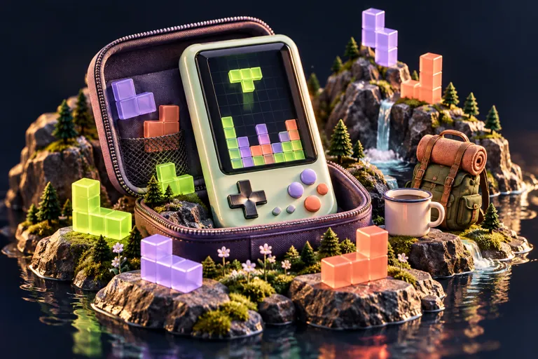 Conceptual miniature illustration for Tetris : Experience the Timeless Classic Anywhere.