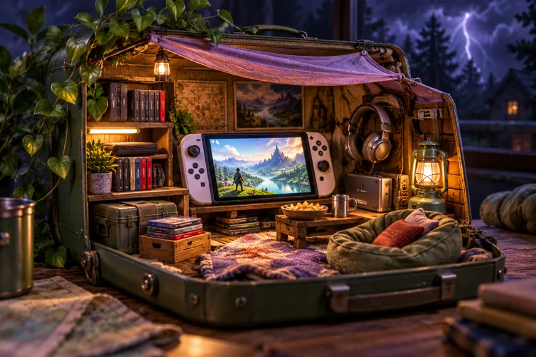 Conceptual miniature illustration for Setting Up Your Gaming Devices for Internet Outages.
