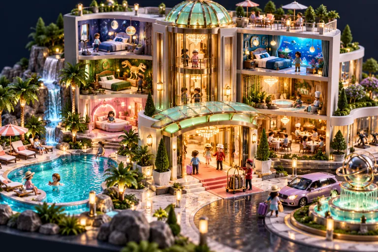 Conceptual miniature illustration for Build and Manage Your Dream Hotel in Theme Hotel: A Captivating Hotel Management Simulation.