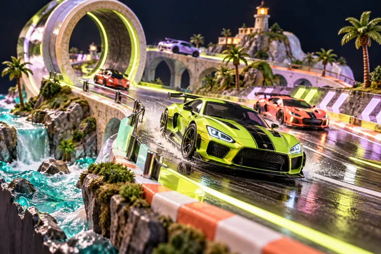 Conceptual miniature illustration for Car Rush: The Ultimate High-Octane Racing Adventure.
