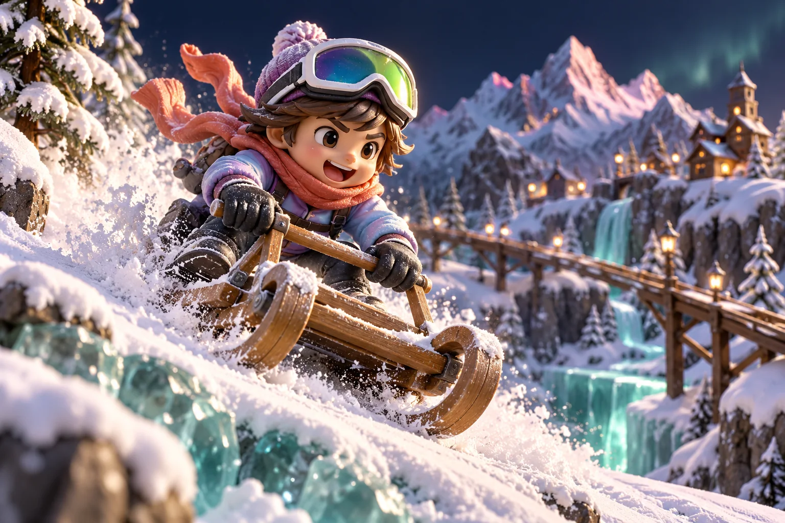Sled Rider 3D: terrain and timing