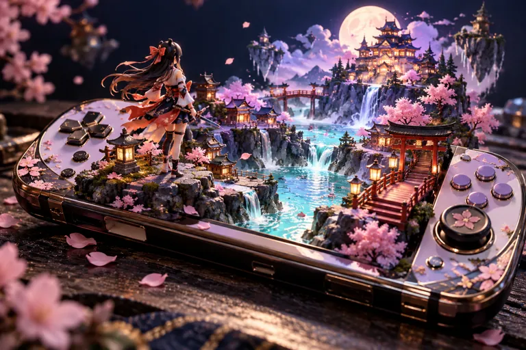 Conceptual miniature illustration for Anime Games: Interactive Japanese Animation.