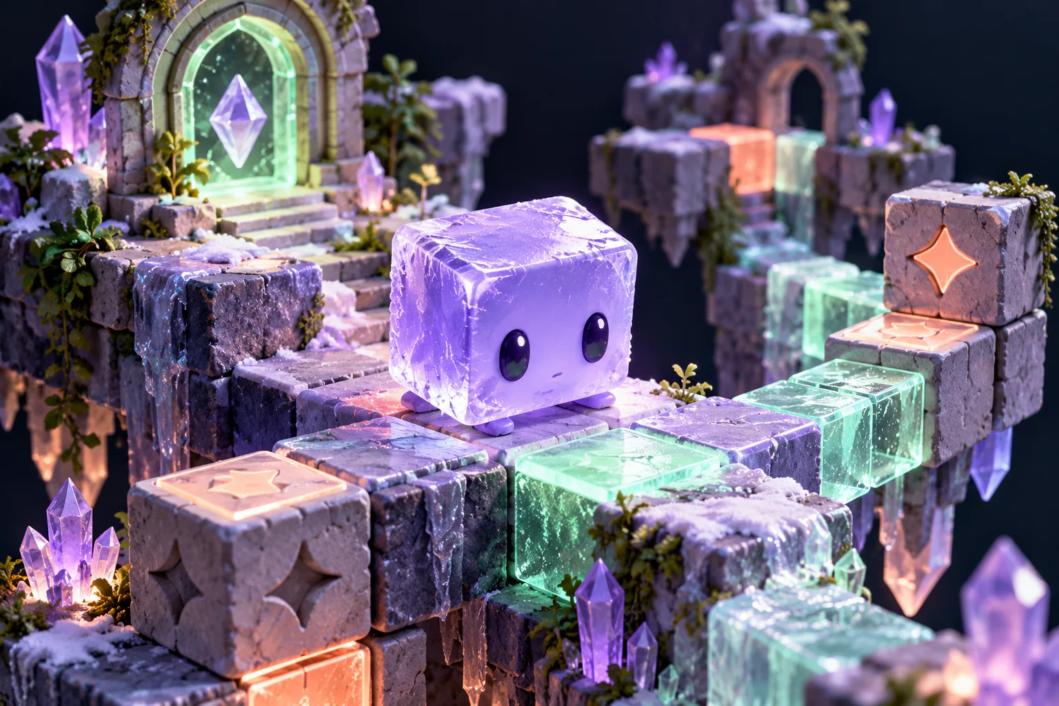 Icy Purple Head: timing the transformation
