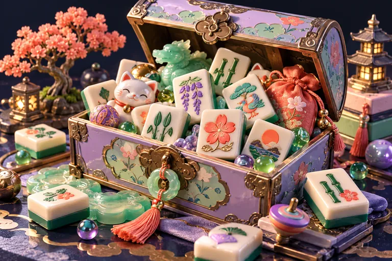 Conceptual miniature illustration for Mahjongg Toy Chest.