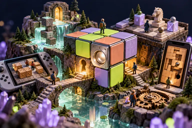 Conceptual miniature illustration for 20 Best Offline Puzzle Games for Every Platform: Brain-Bending Fun Without Internet.
