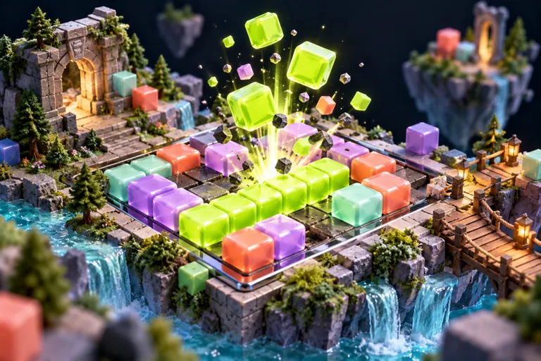 Conceptual miniature illustration for 12 Best Block Blast Games for Offline Play: Match, Pop, and Destroy.