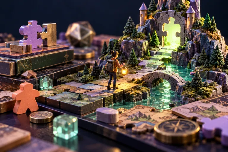 Conceptual miniature illustration for Solo Board Games and Puzzles.