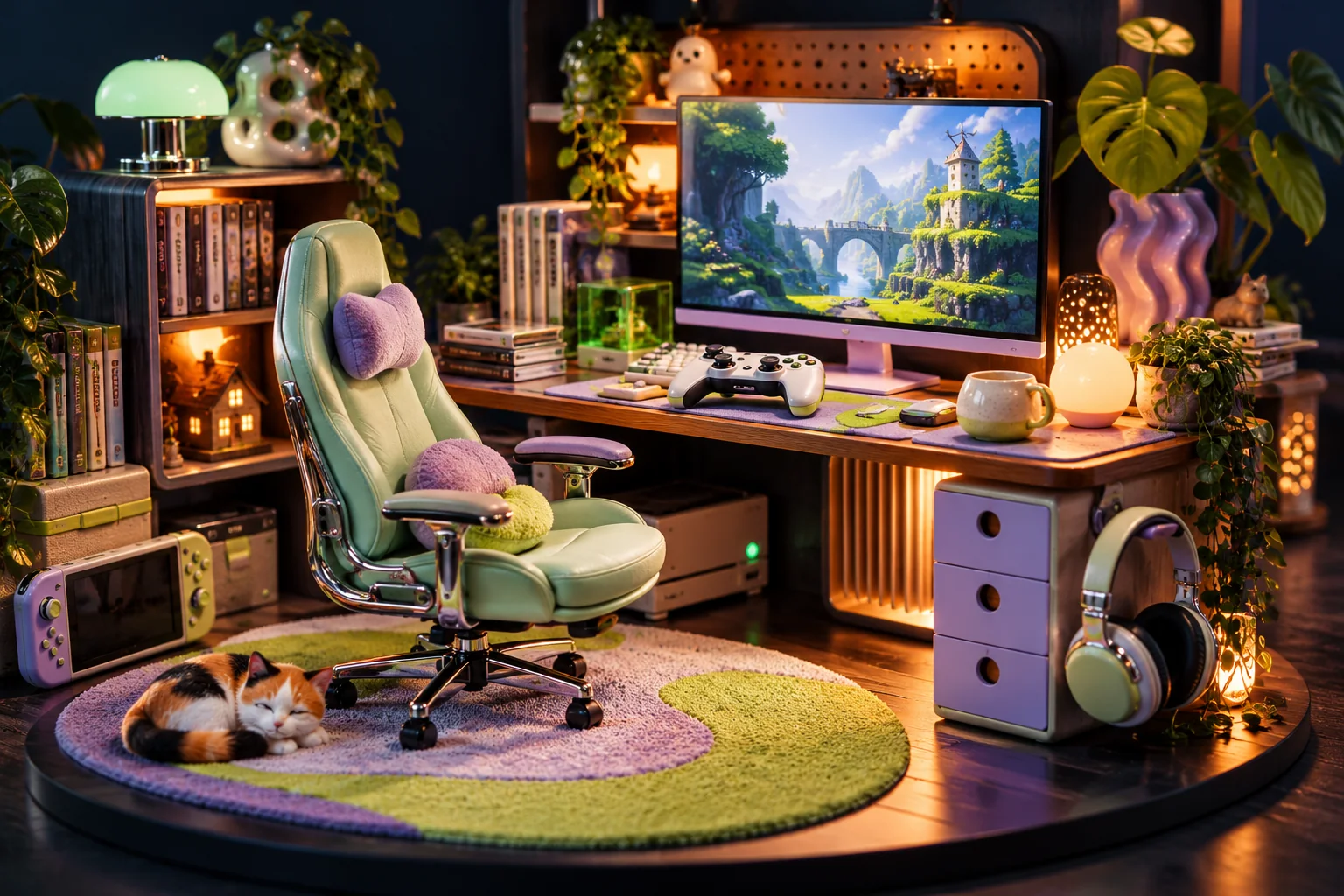 A home gaming setup for offline play