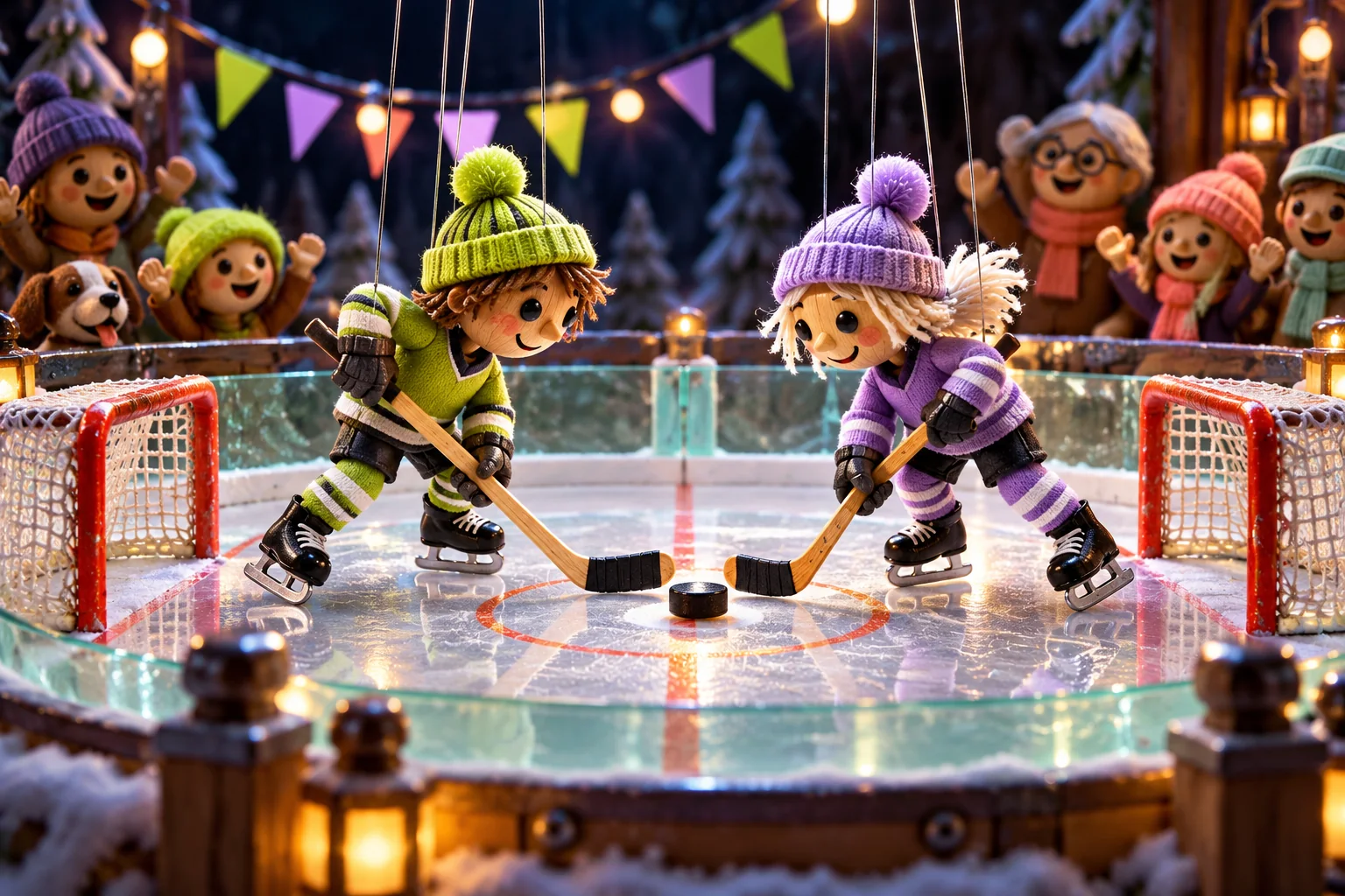 Puppet Hockey: movement and shot timing