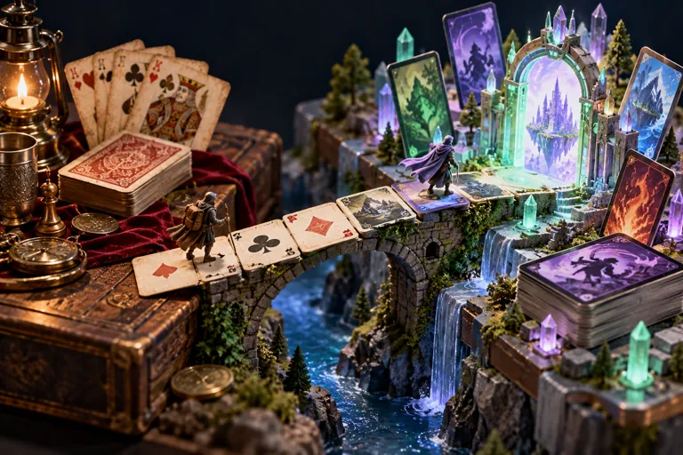 Conceptual miniature illustration for Card Games: From Traditional to Modern Deck-Building.