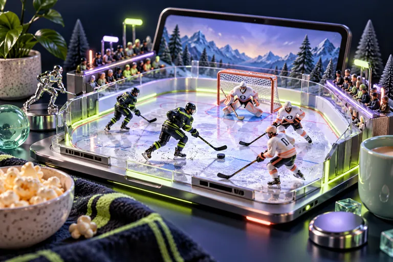 Conceptual miniature illustration for Hockey Games Online: Playing and Enjoying.