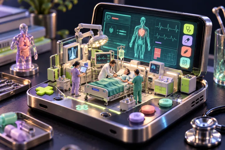 Conceptual miniature illustration for Doctor Games: Virtual Medical Challenges and Healthcare Simulations.